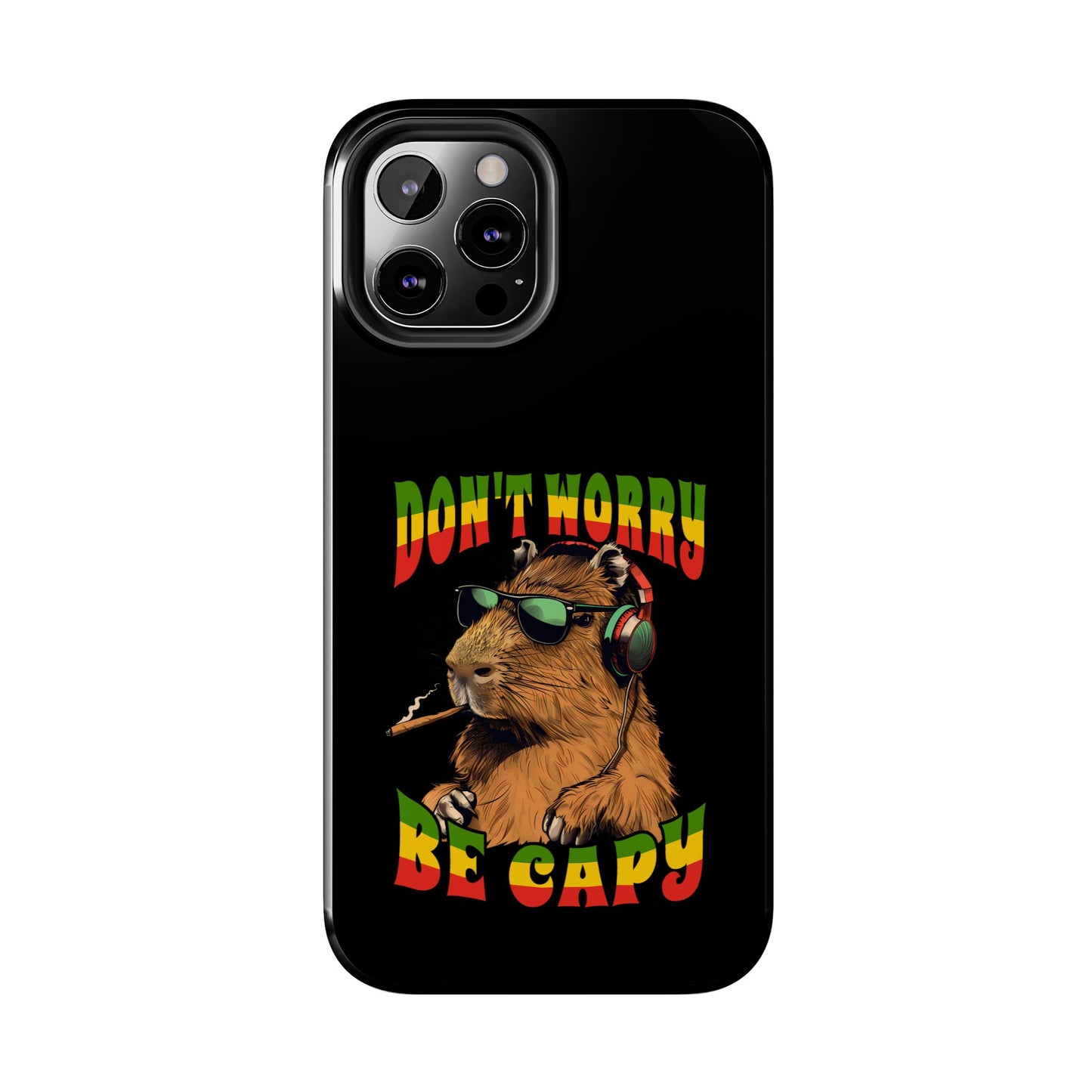 Reggae Capybara Don't Worry Be Capy Tough iPhone Case