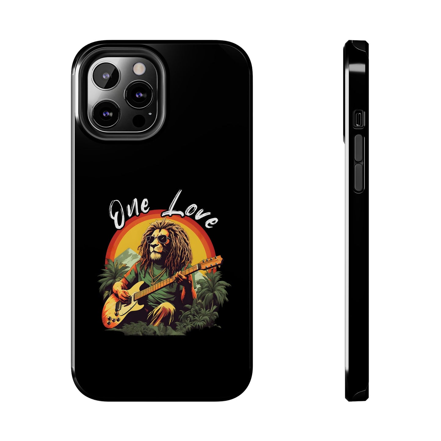 Reggae Music Lion Guitarist Tough iPhone Case