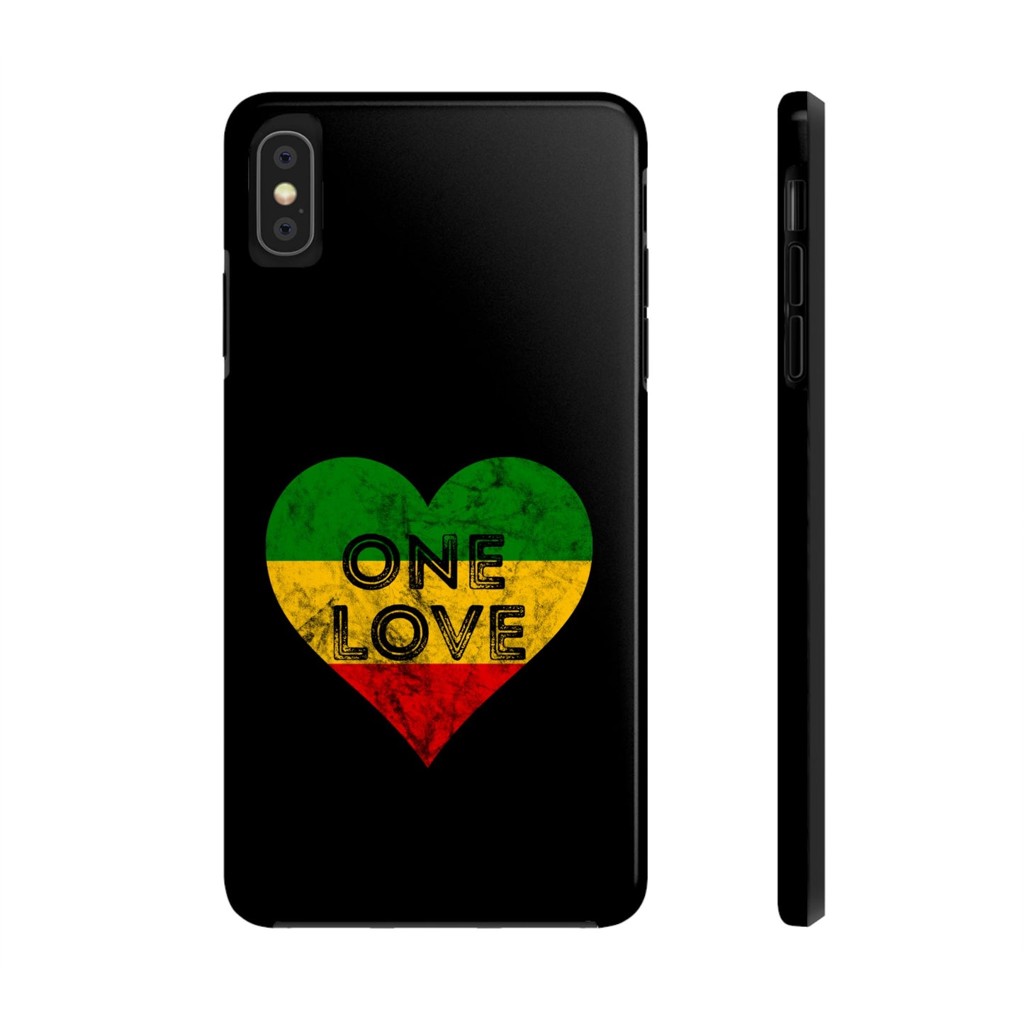 Reggae Heart One Love Tough iPhone Case