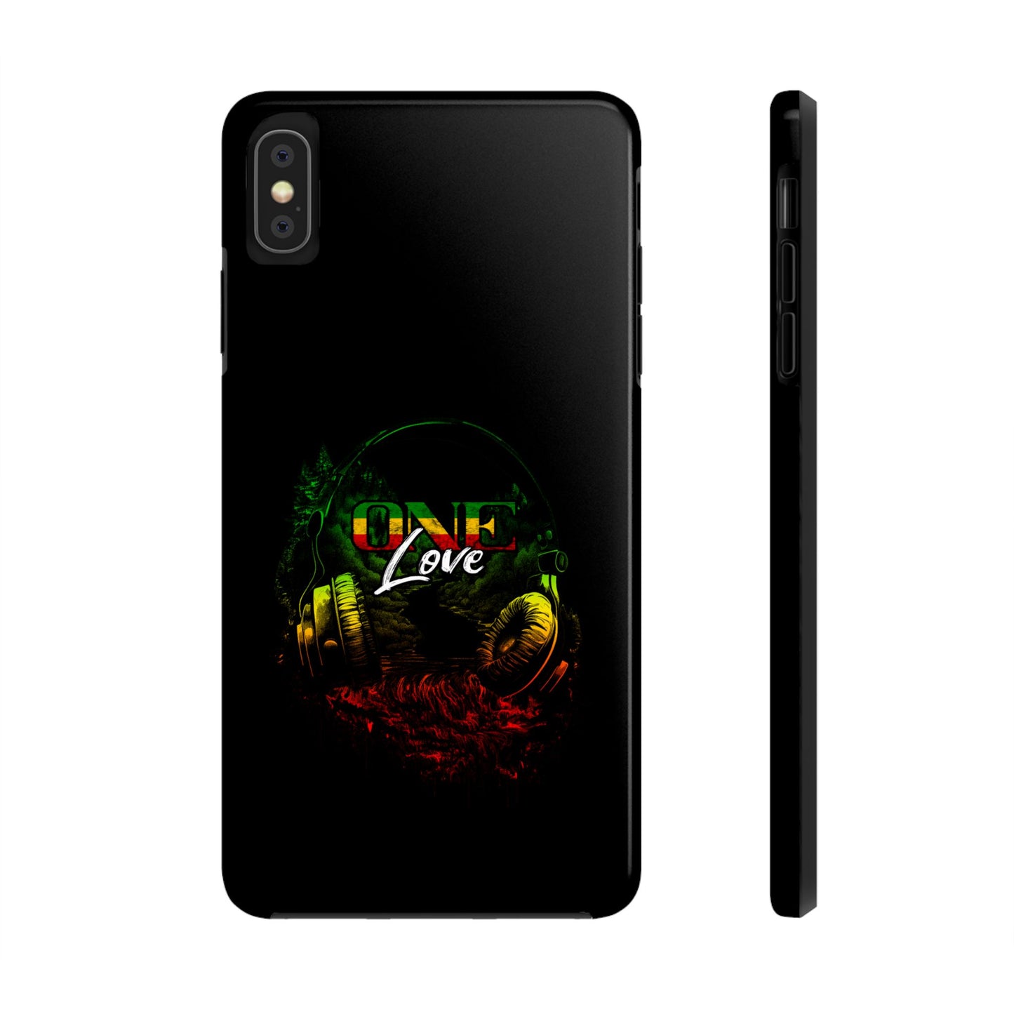 Reggae Music Headphones One Love Tough iPhone Case