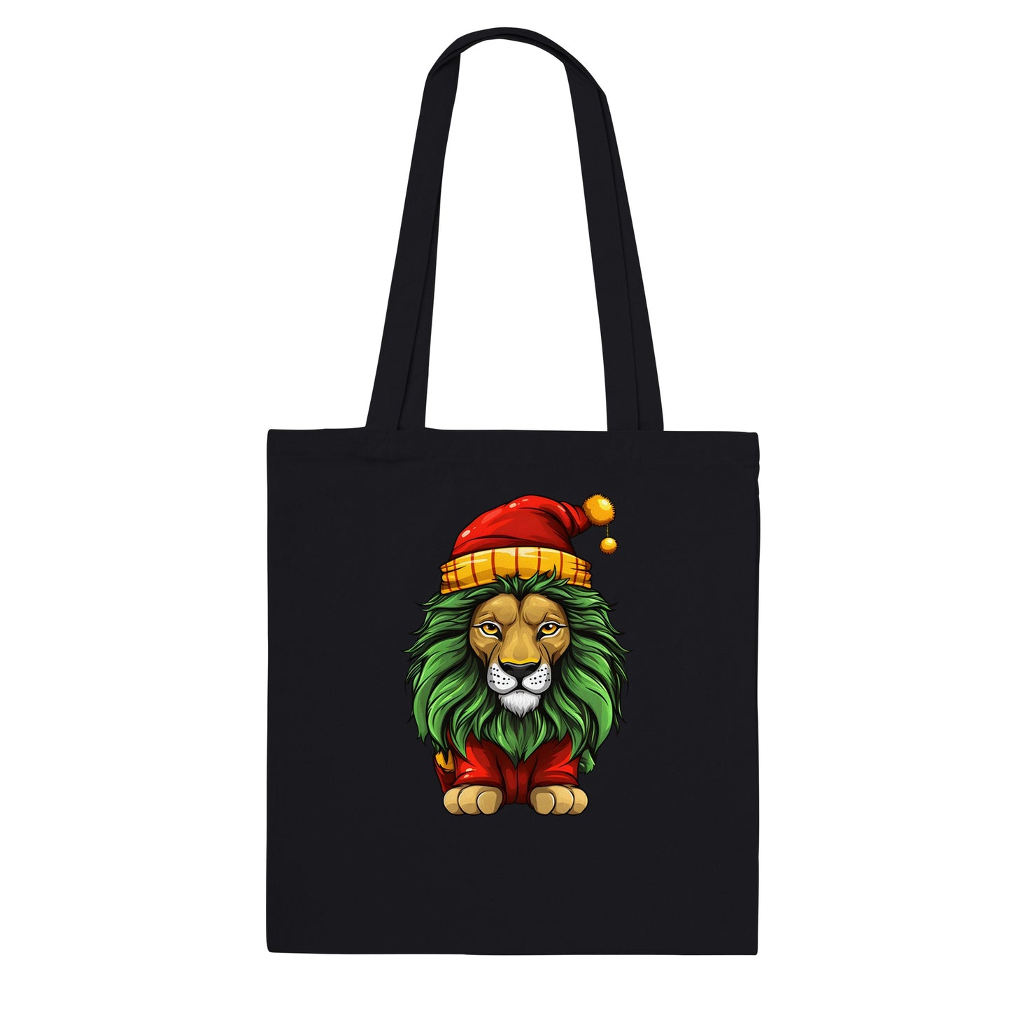 Christmas Reggae Lion Elf Tote Bag