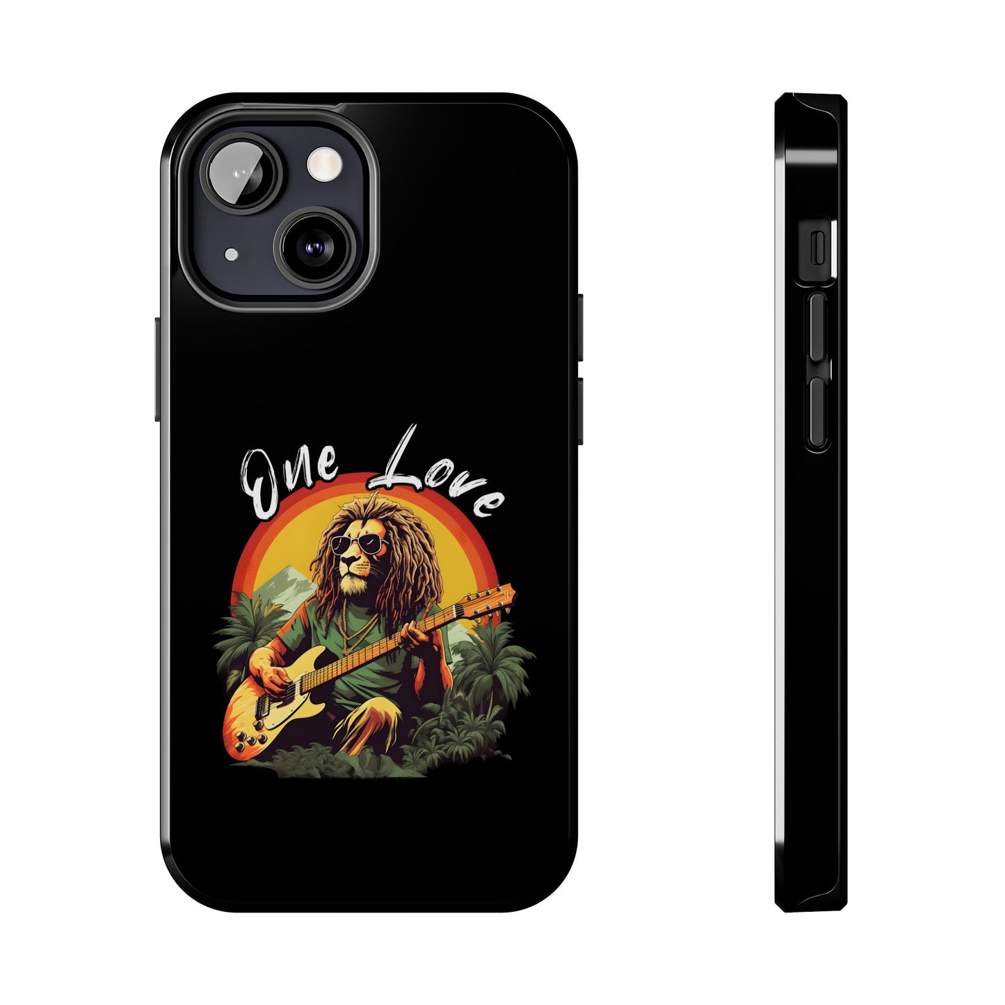 Reggae Music Lion Guitarist Tough iPhone Case