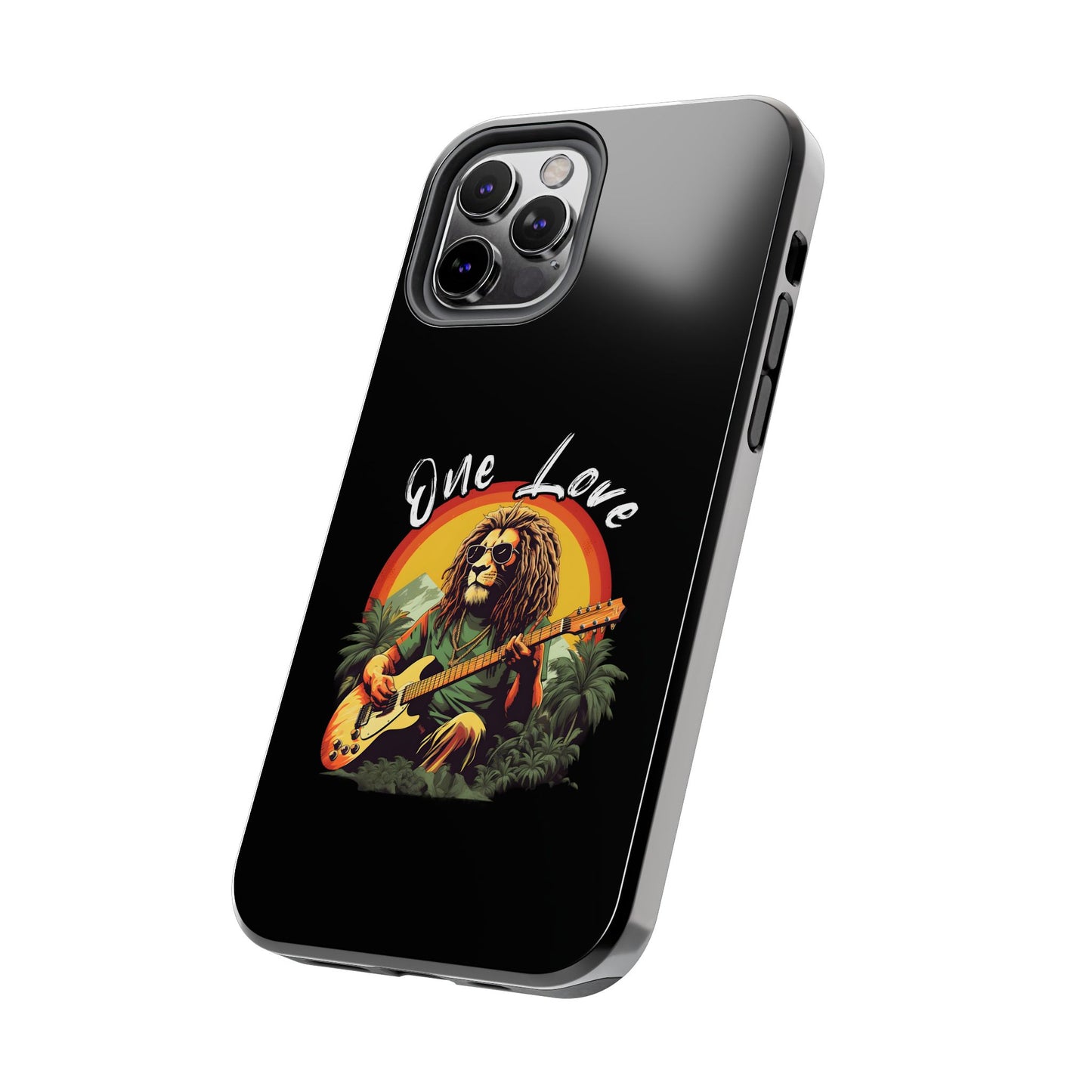 Reggae Music Lion Guitarist Tough iPhone Case