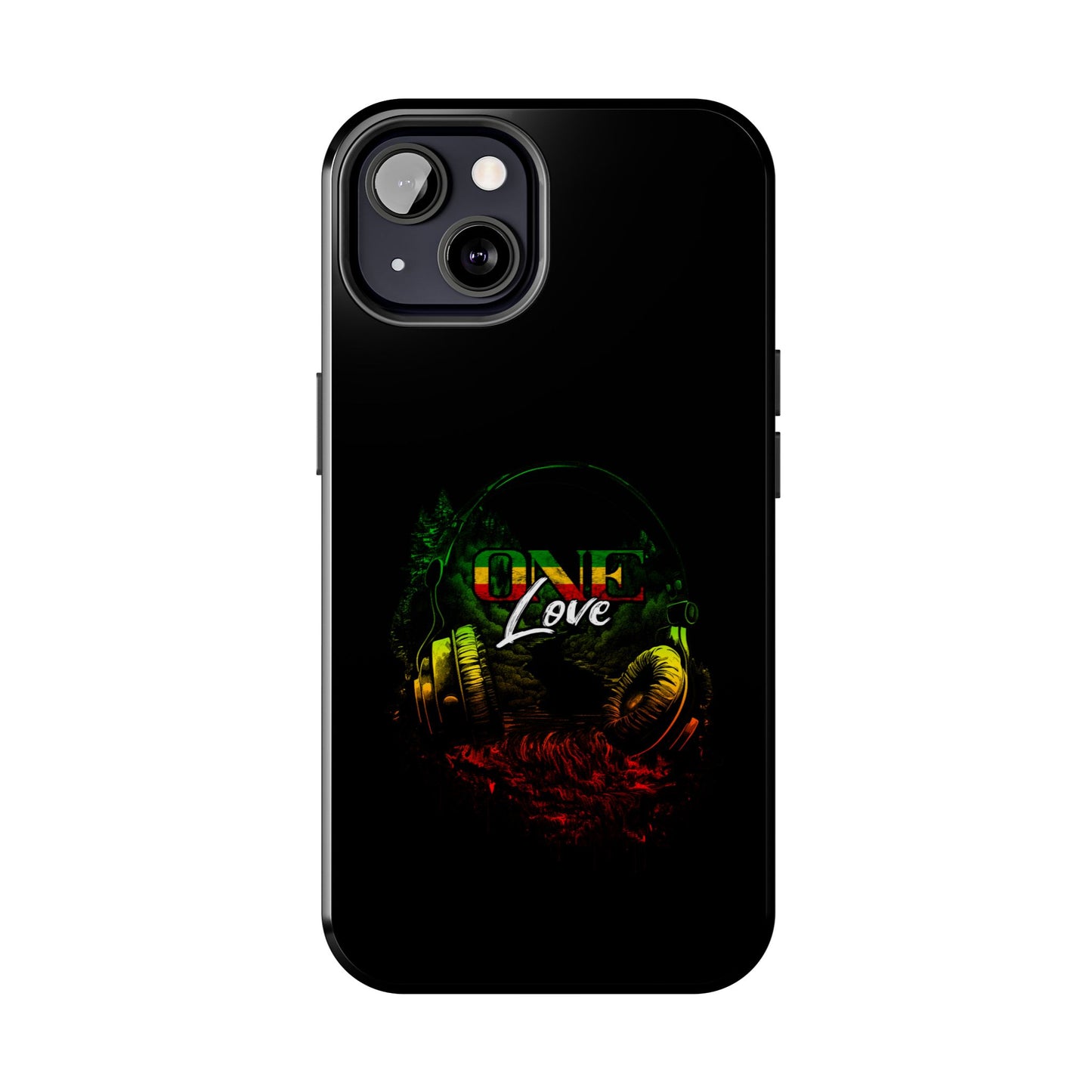 Reggae Music Headphones One Love Tough iPhone Case