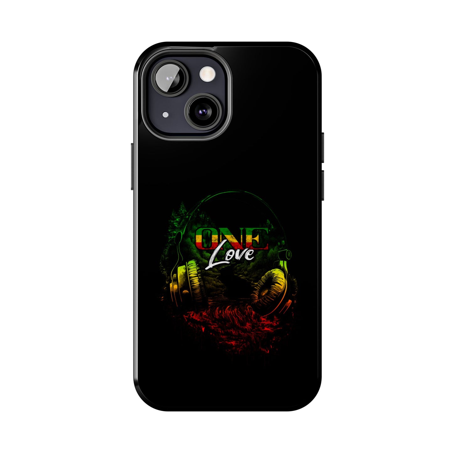 Reggae Music Headphones One Love Tough iPhone Case