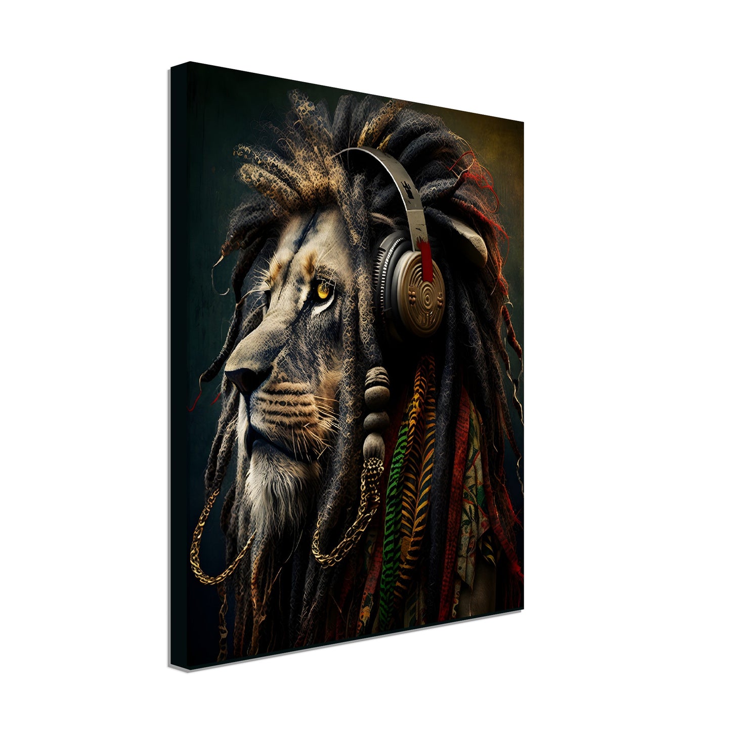 Rasta Reggae Lion Canva Wall Art