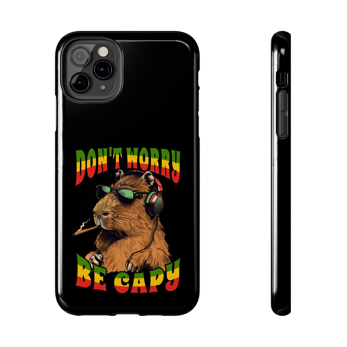 Reggae Capybara Don't Worry Be Capy Tough iPhone Case