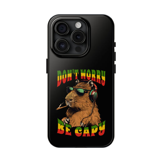 Reggae Capybara Don't Worry Be Capy Tough iPhone Case