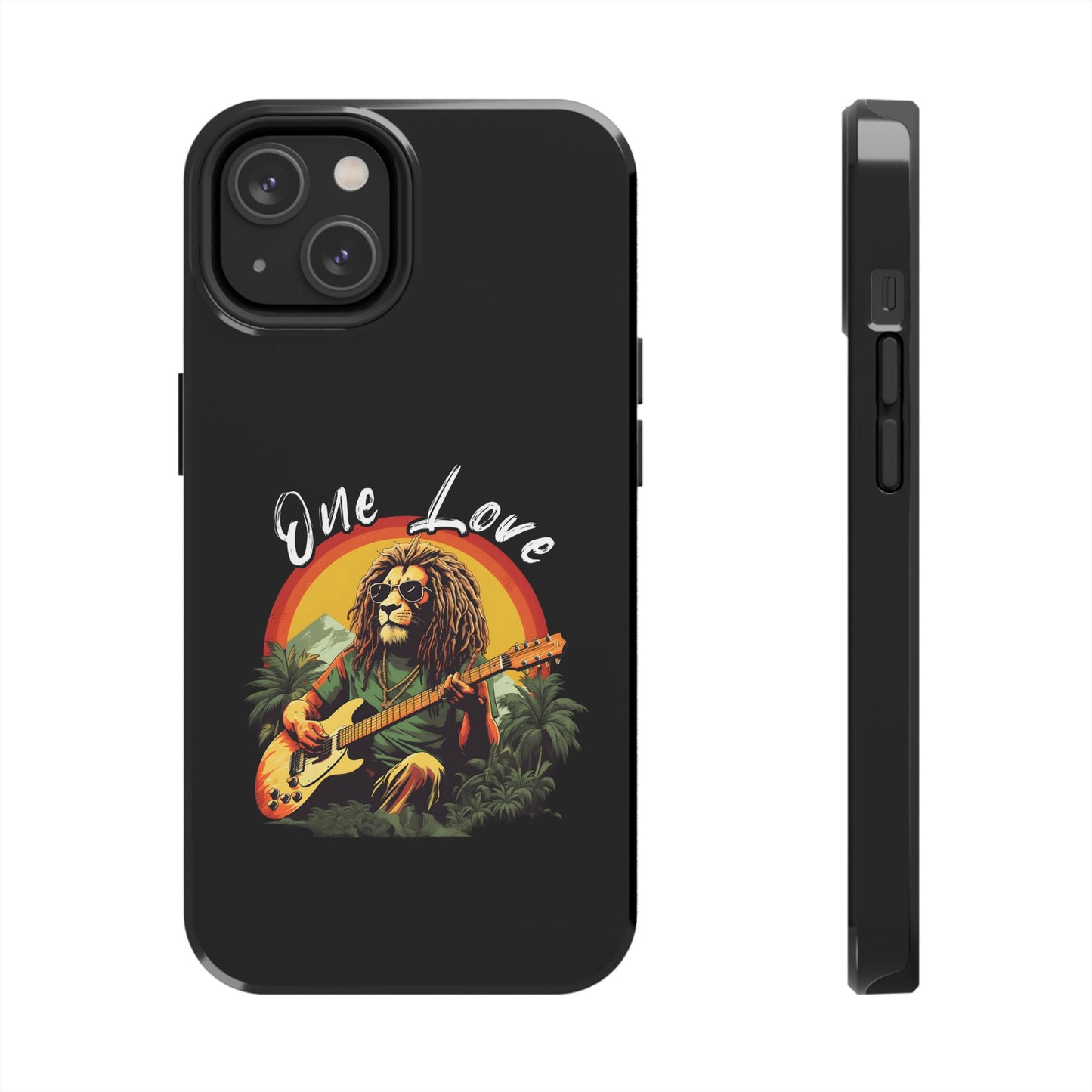 Reggae Music Lion Guitarist Tough iPhone Case