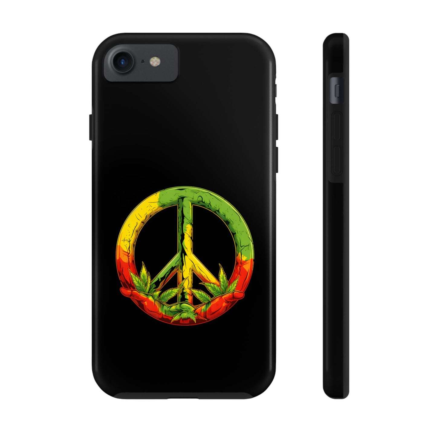 Reggae Peace Sign Tough iPhone Case