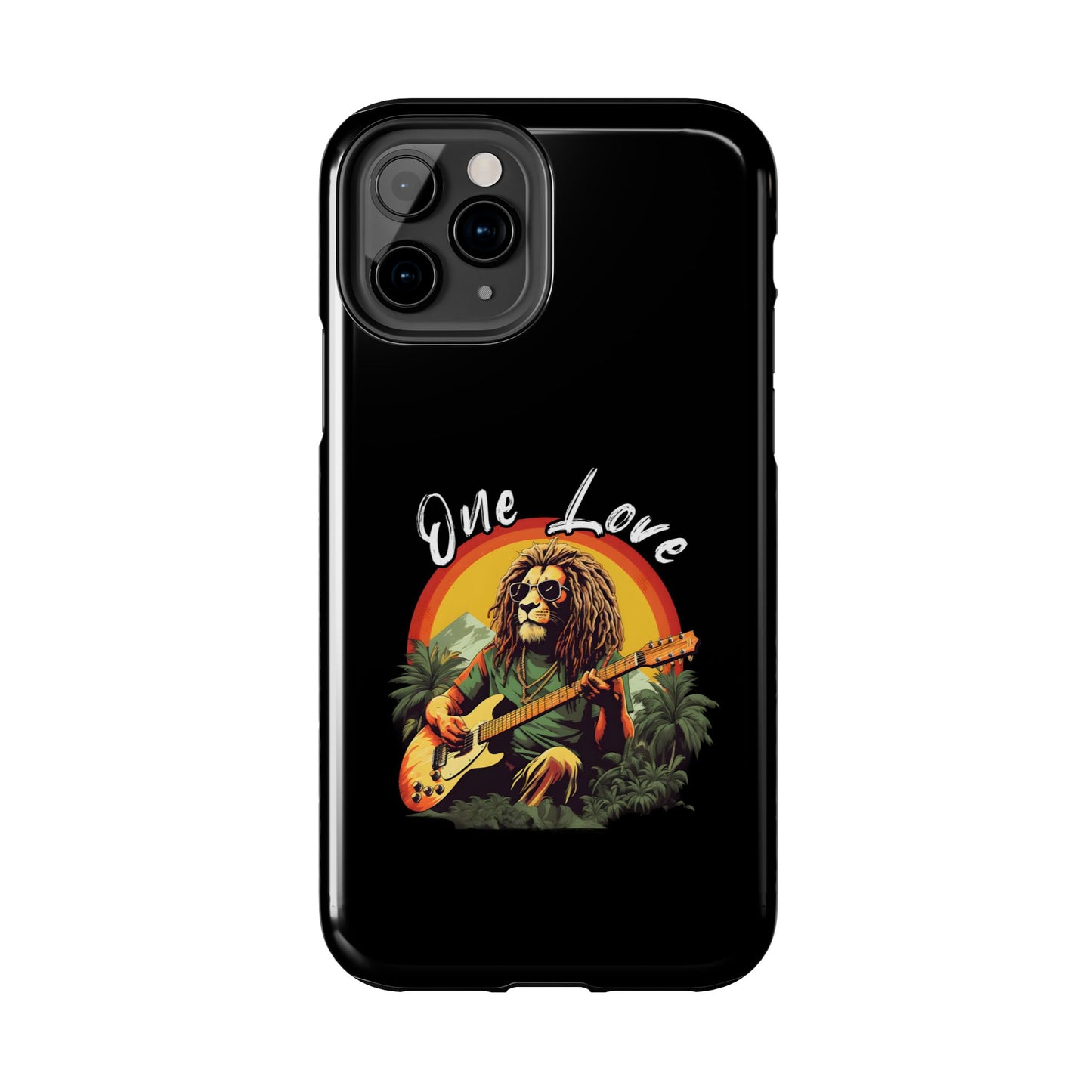 Reggae Music Lion Guitarist Tough iPhone Case