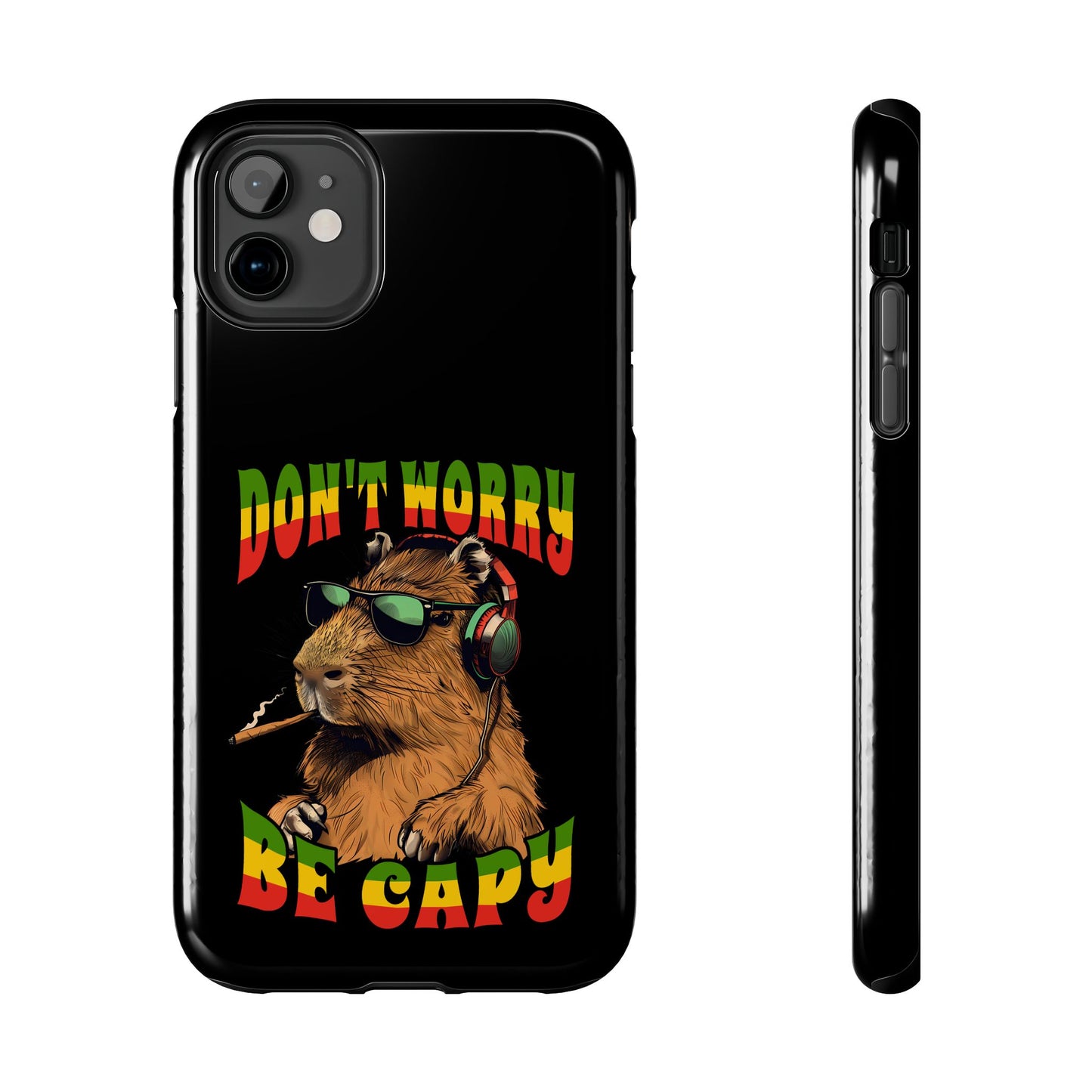 Reggae Capybara Don't Worry Be Capy Tough iPhone Case