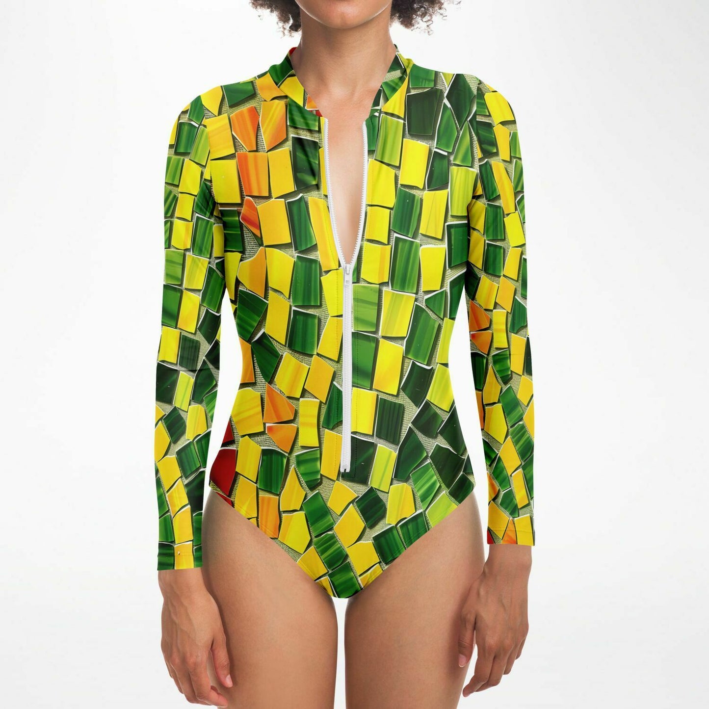 Reggae Mosaic Bodysuit Long Sleeve