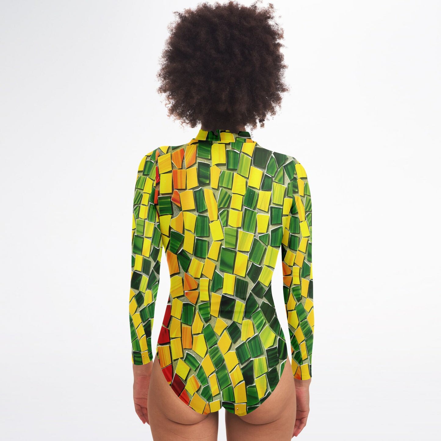 Reggae Mosaic Bodysuit Long Sleeve