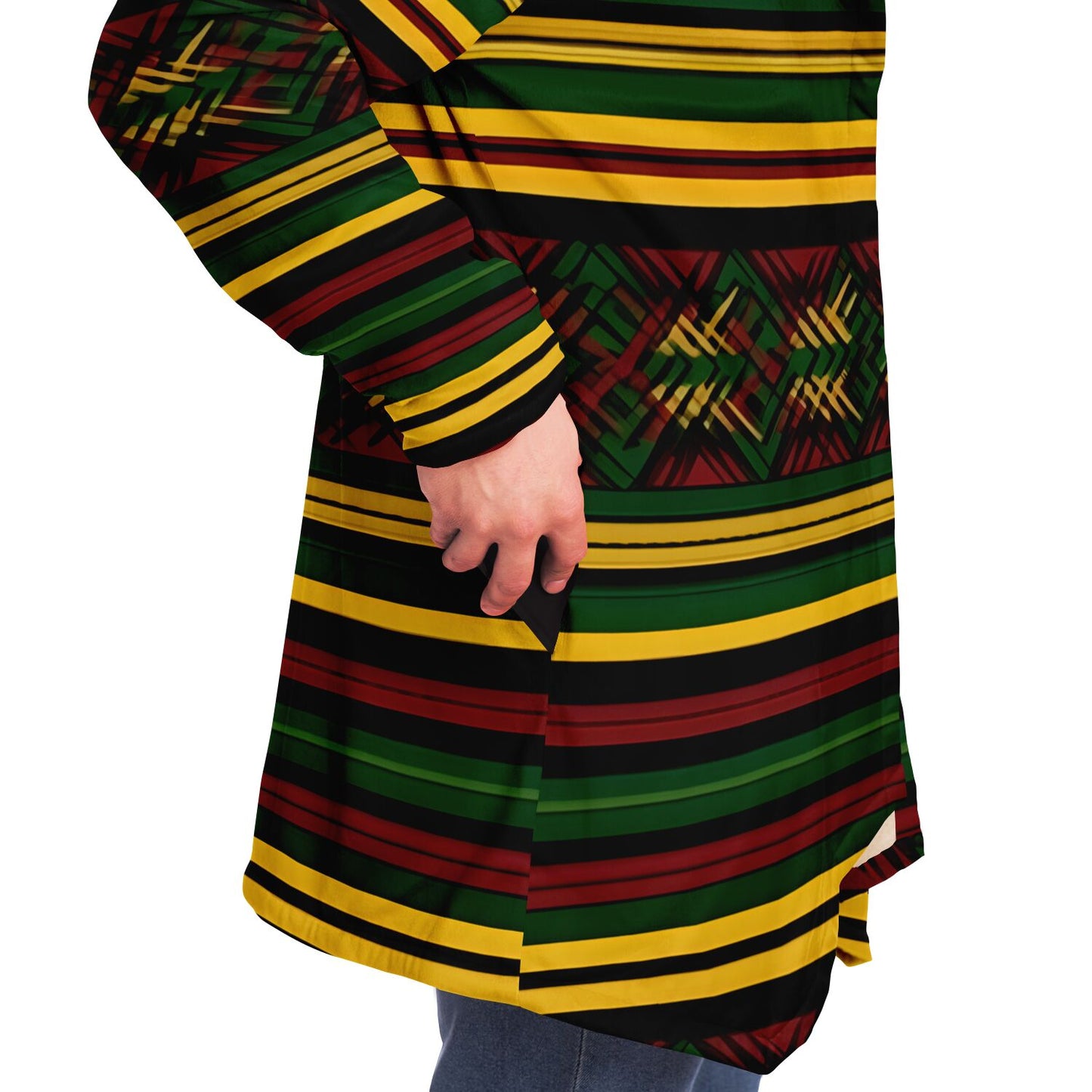 Reggae African Pattern Microfleece Unisex Cloak