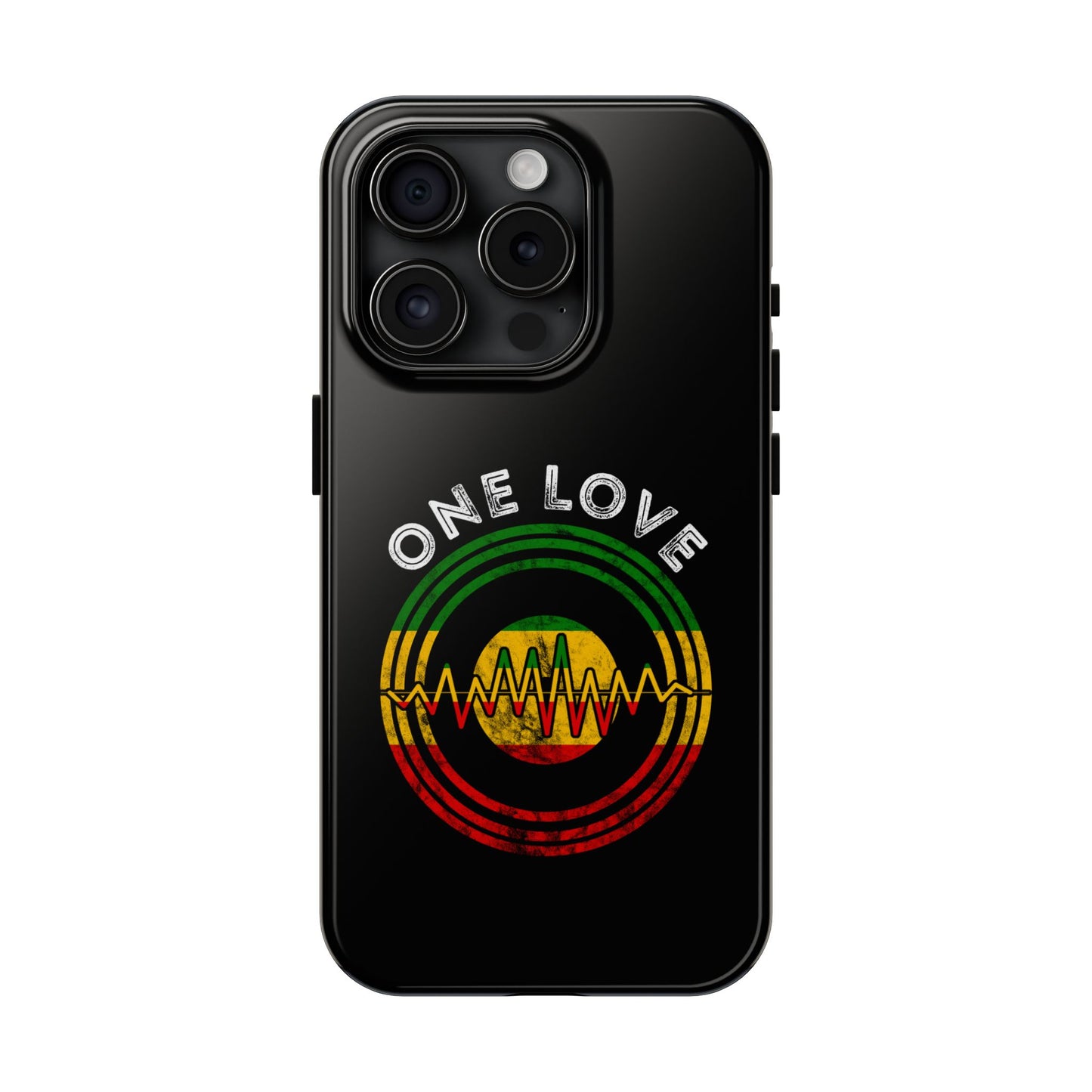 Reggae Music Vinyl Heartbeat Tough iPhone Case