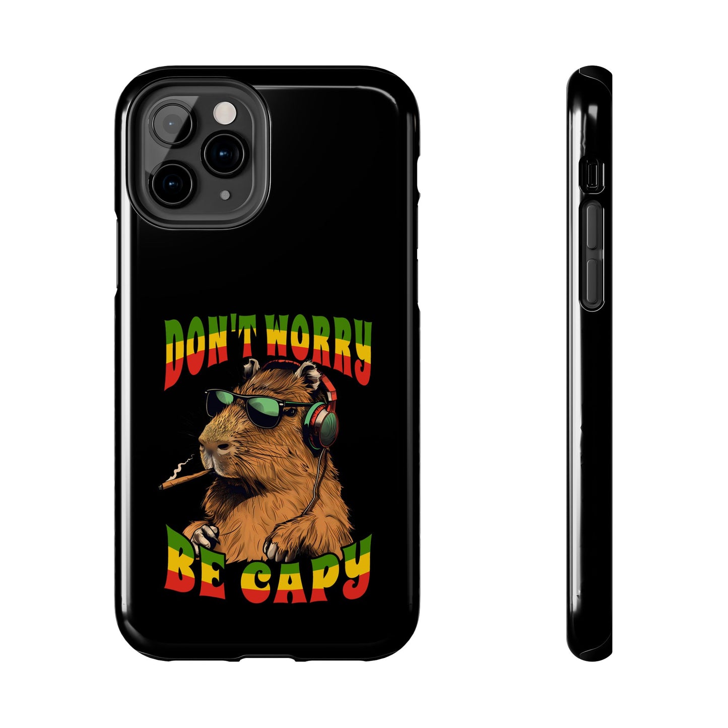 Reggae Capybara Don't Worry Be Capy Tough iPhone Case