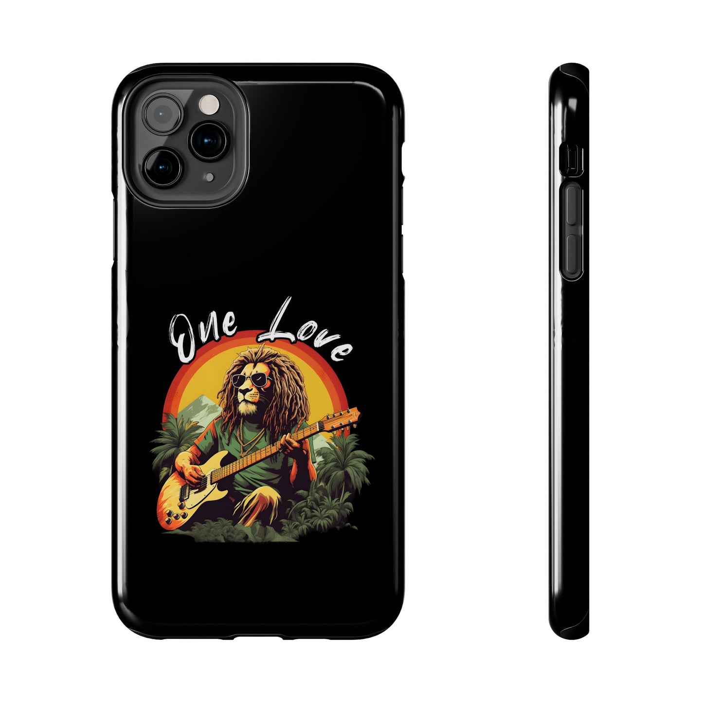 Reggae Music Lion Guitarist Tough iPhone Case