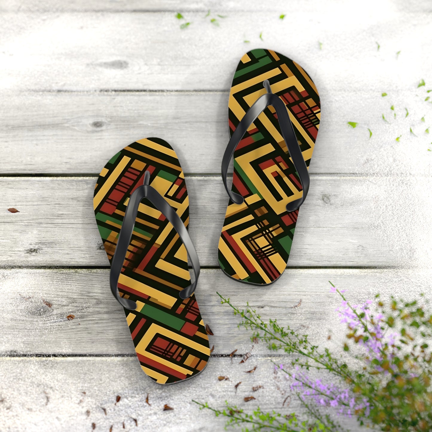 Rasta Antique Flip Flops