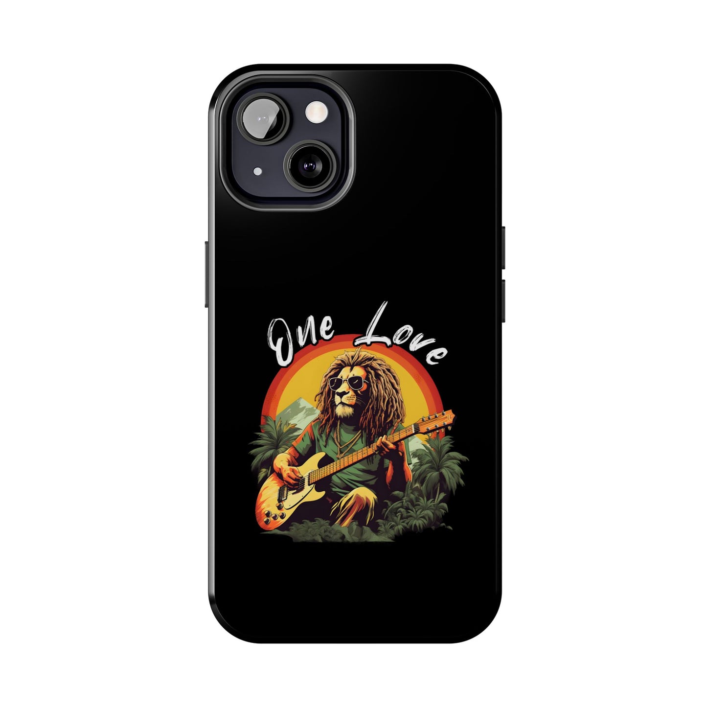 Reggae Music Lion Guitarist Tough iPhone Case