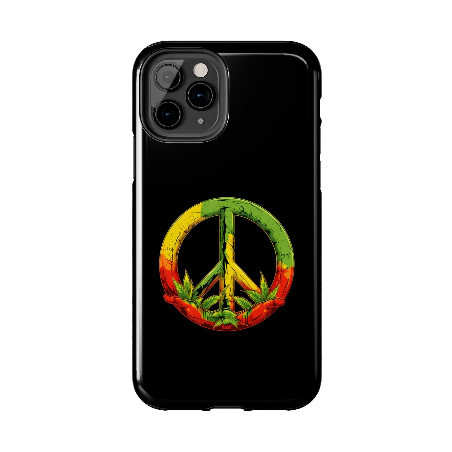 Reggae Peace Sign Tough iPhone Case