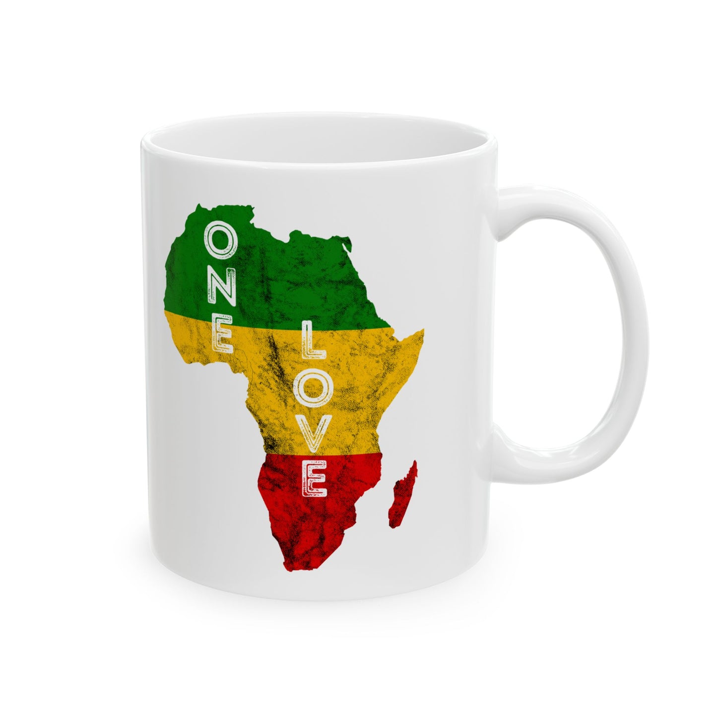 Reggae Africa Map White Mug