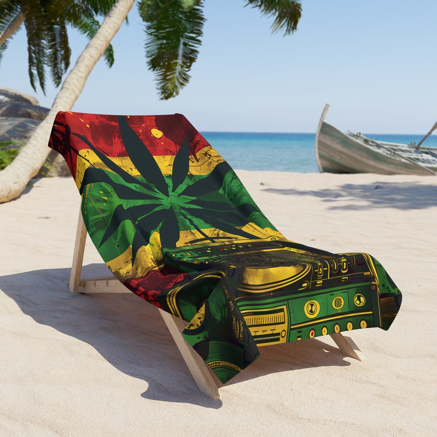 Reggae Music Plant Beach Towel