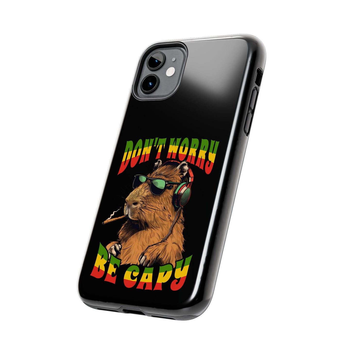 Reggae Capybara Don't Worry Be Capy Tough iPhone Case