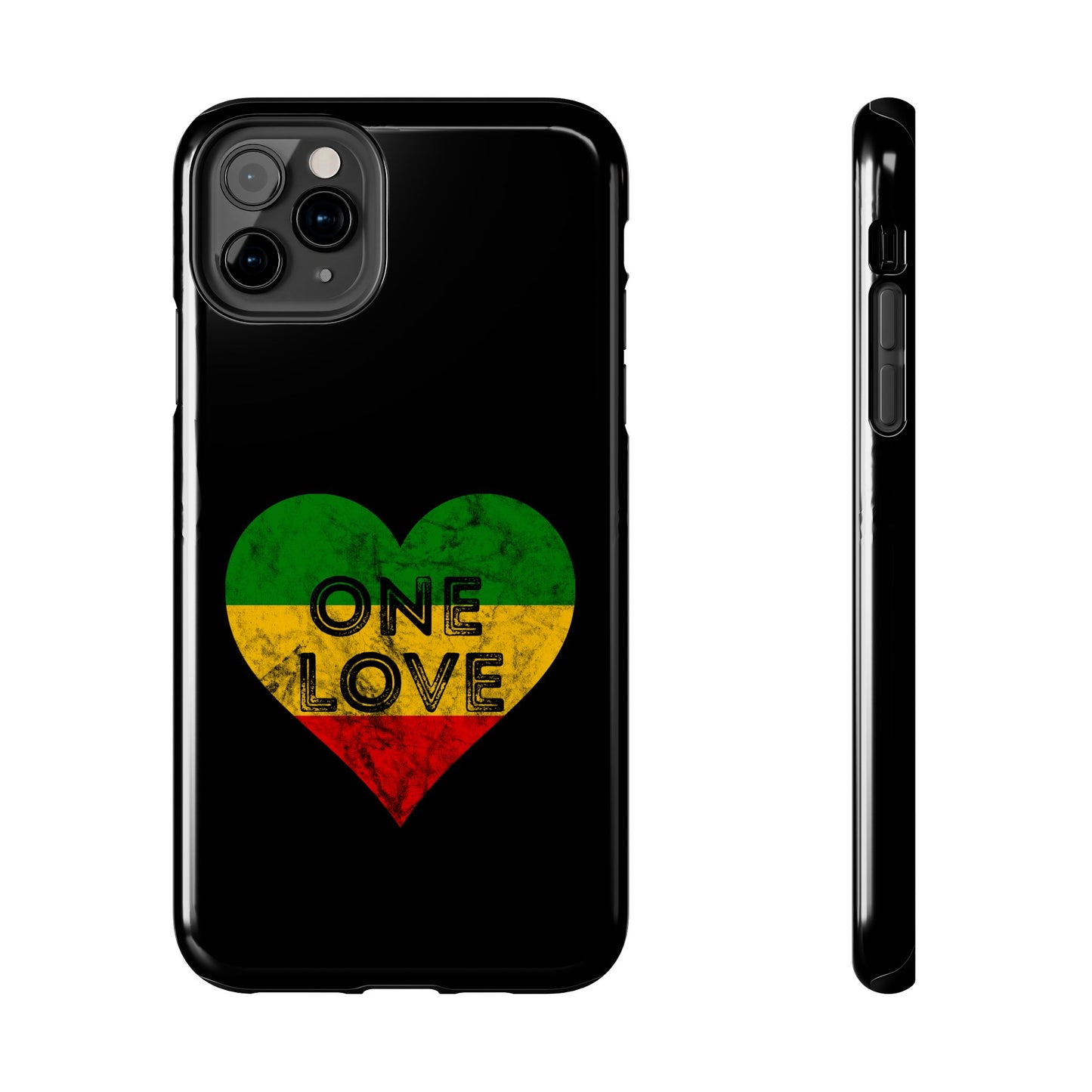 Reggae Heart One Love Tough iPhone Case