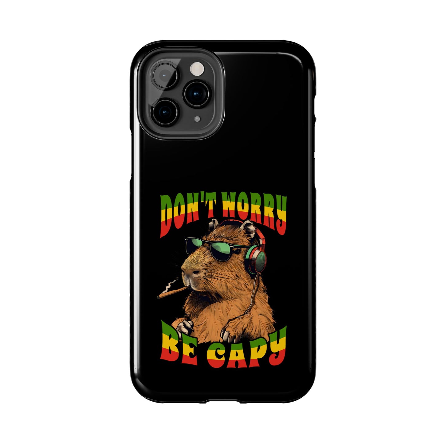 Reggae Capybara Don't Worry Be Capy Tough iPhone Case