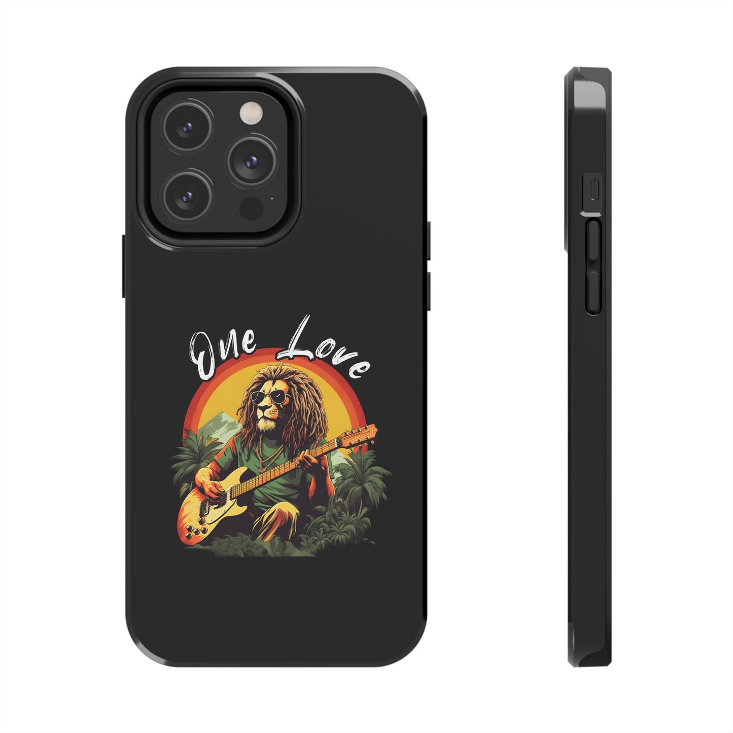 Reggae Music Lion Guitarist Tough iPhone Case