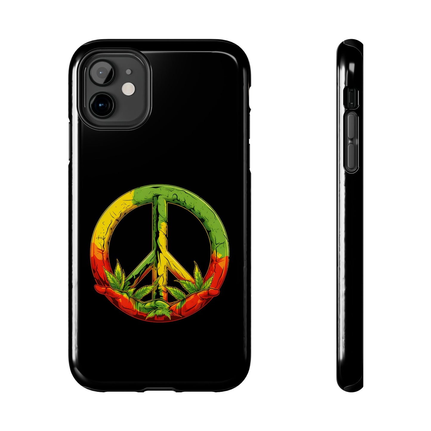 Reggae Peace Sign Tough iPhone Case