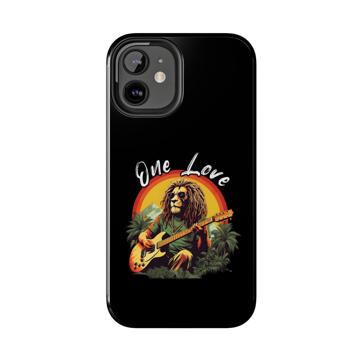 Reggae Music Lion Guitarist Tough iPhone Case