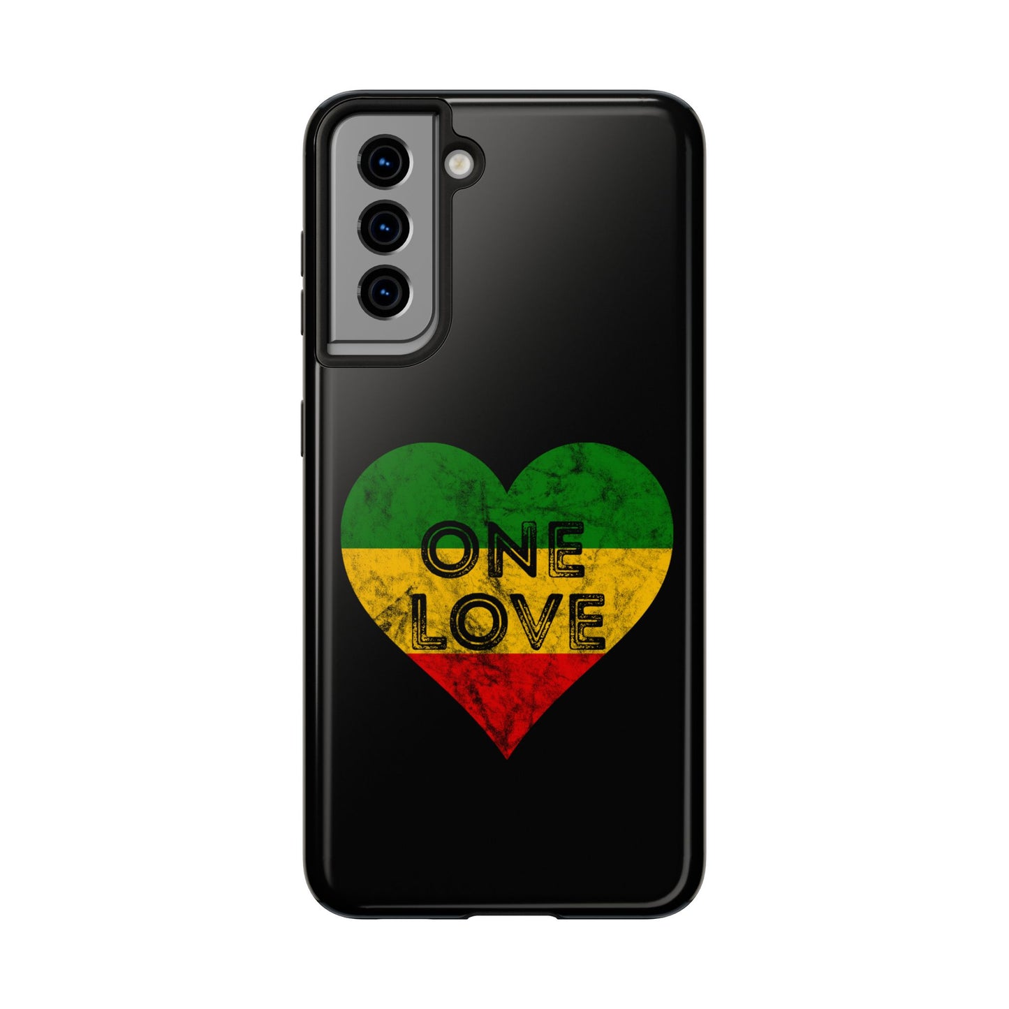 Reggae Heart One Love Tough Samsung Galaxy Phone Case