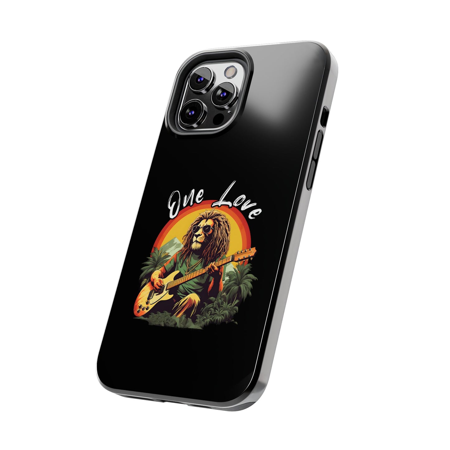 Reggae Music Lion Guitarist Tough iPhone Case