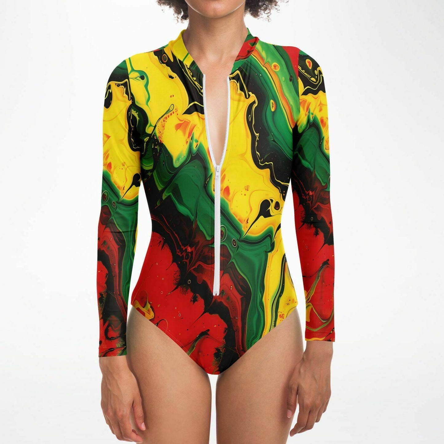 Reggae Paint Bodysuit Long Sleeve