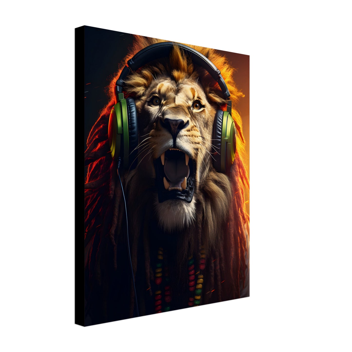 Reggae Music Lion Canva Wall Art