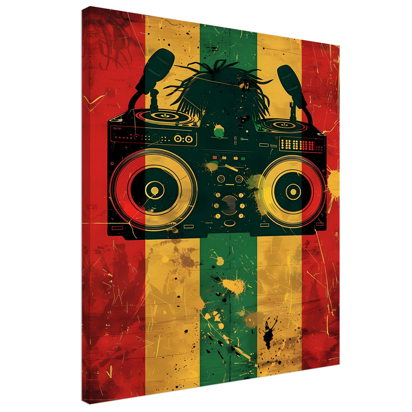 Rasta Music Radio Canva Wall Art