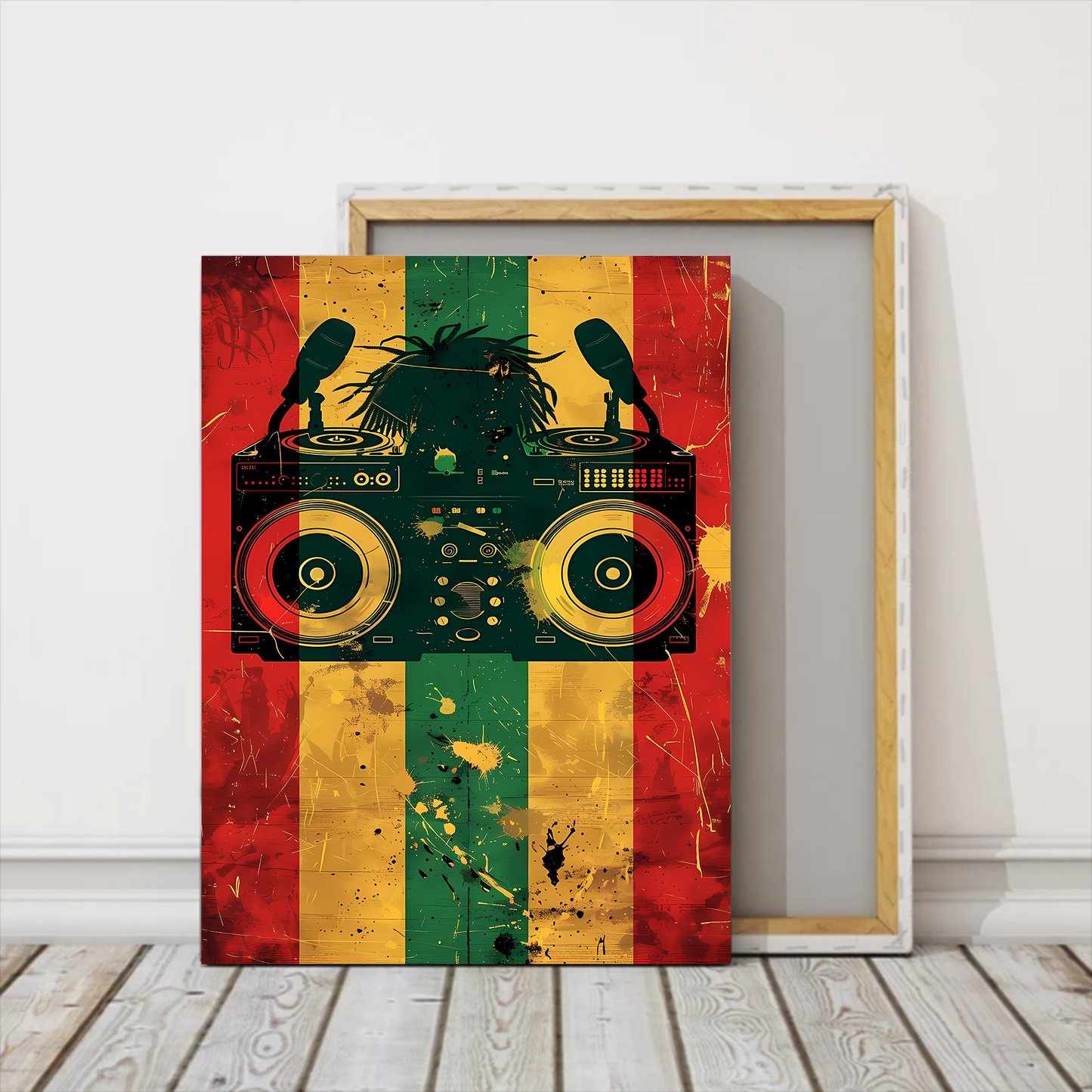 Rasta Music Radio Canva Wall Art