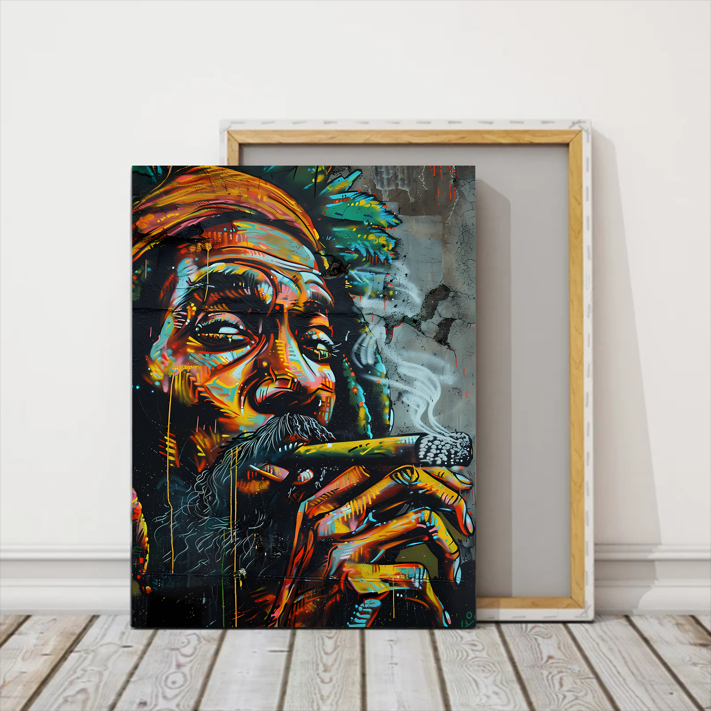 Rastaman Looking Canva Wall Art