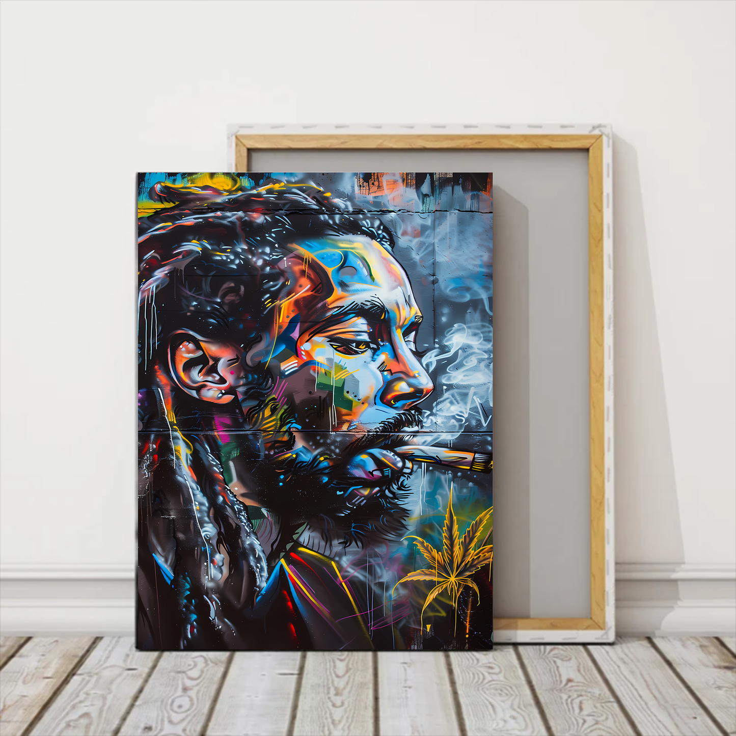 Rastaman Plant Art Canva Wall Art