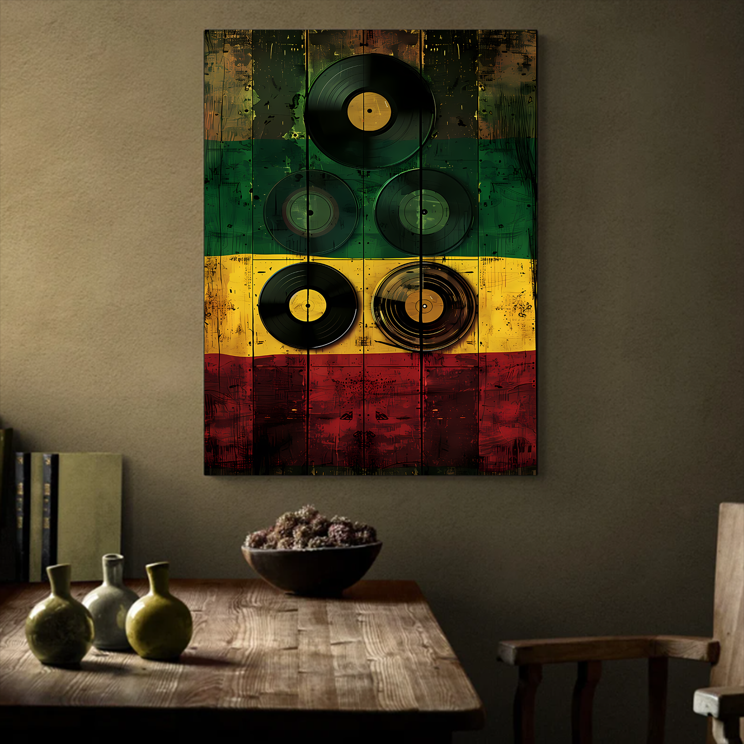 Reggae Music Vinyl Canva Wall Art