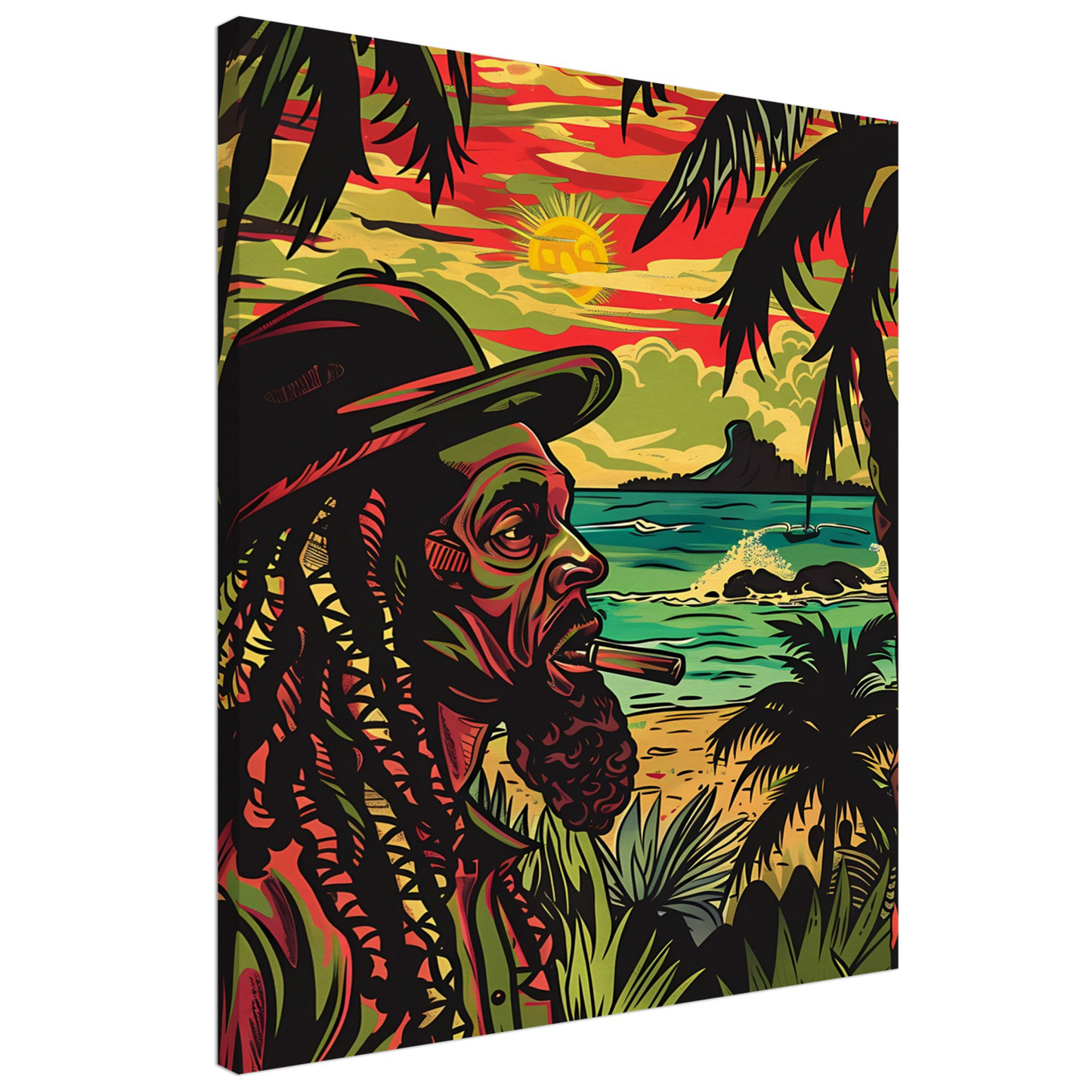 Rastaman Ralax Canva Wall Art