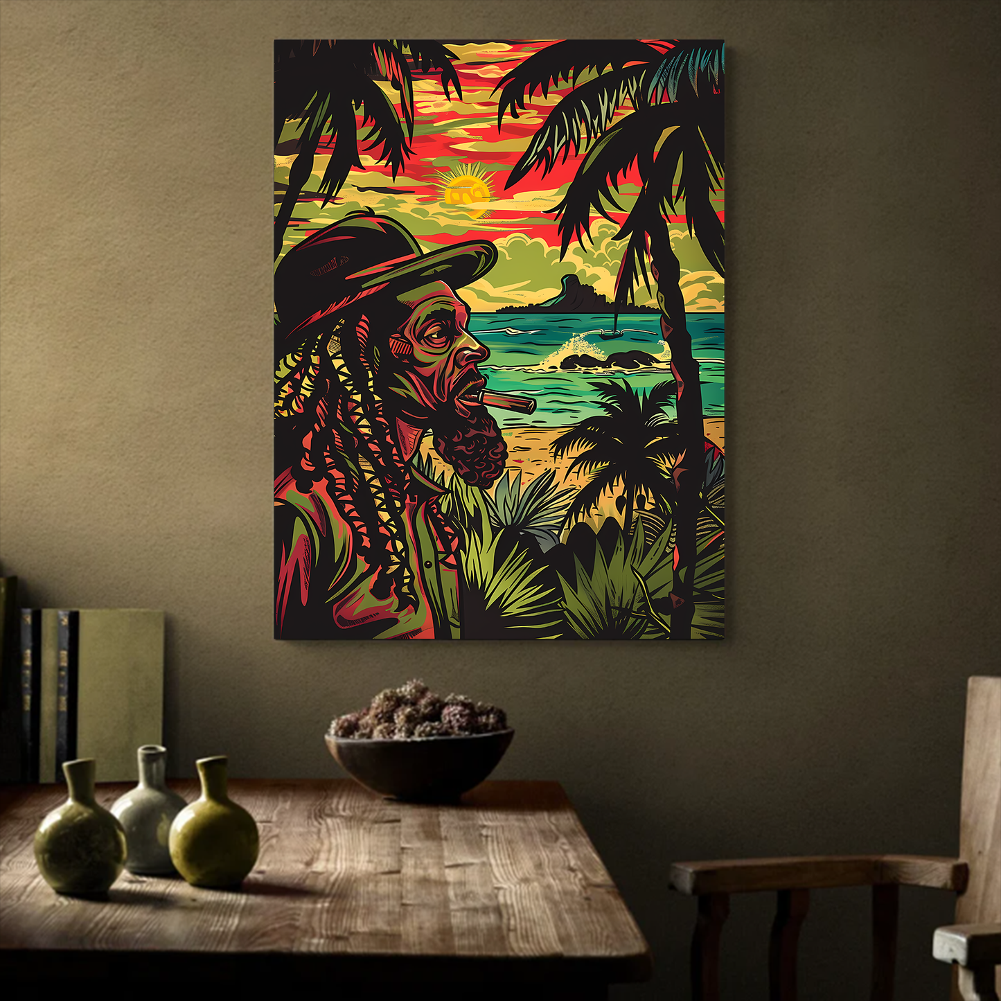 Rastaman Ralax Canva Wall Art