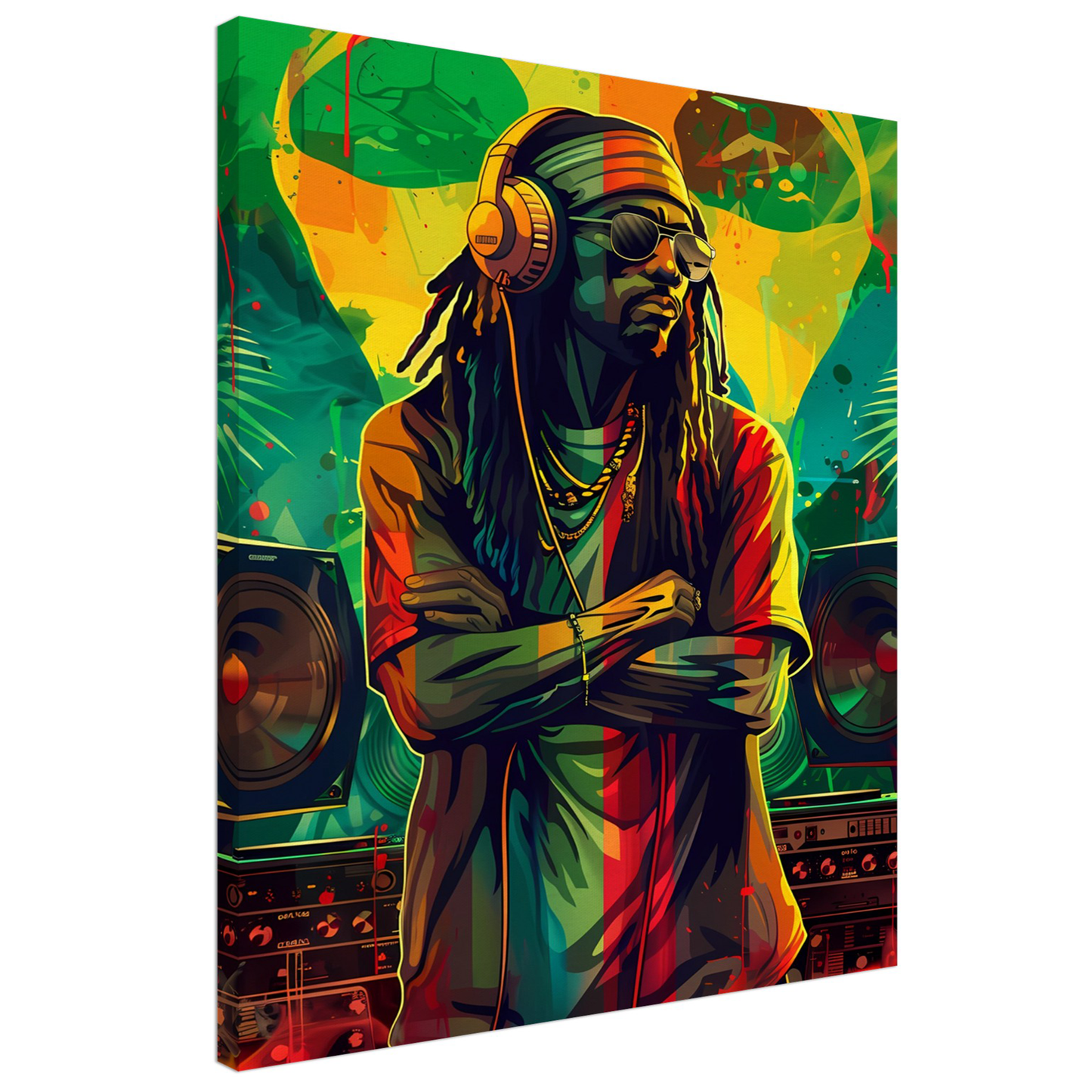 Reggae Music DJ Canva Wall Art