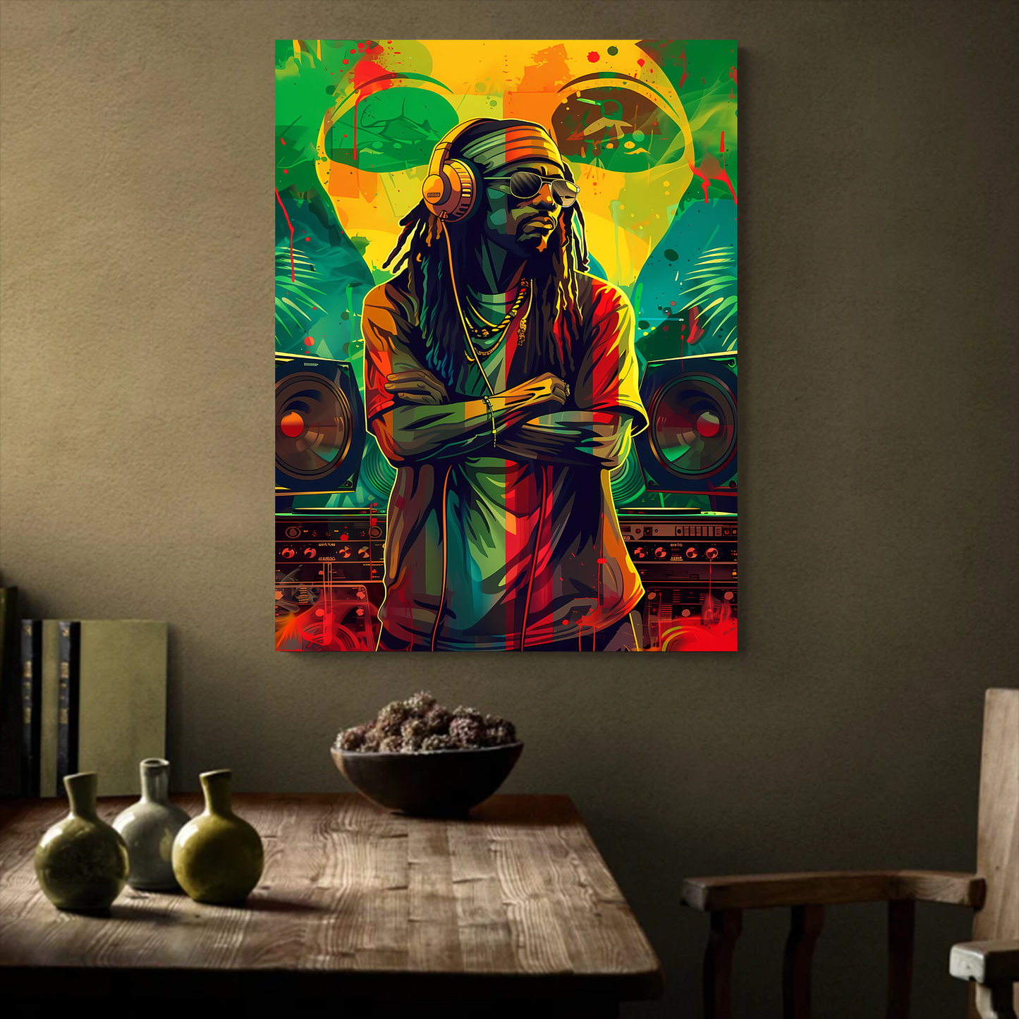 Reggae Music DJ Canva Wall Art