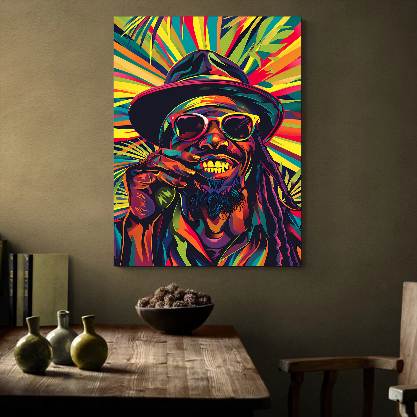 Funny Reggae Sir Canva Wall Art