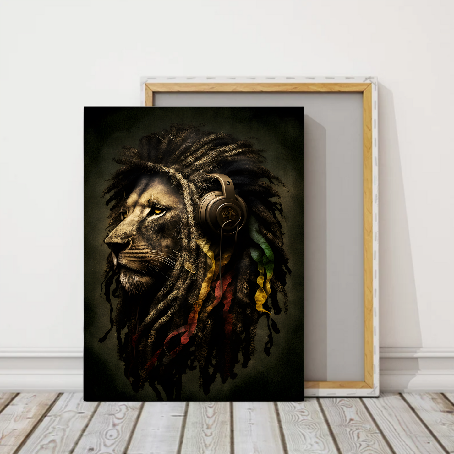 Rasta Reggae Lion Canva Wall Art