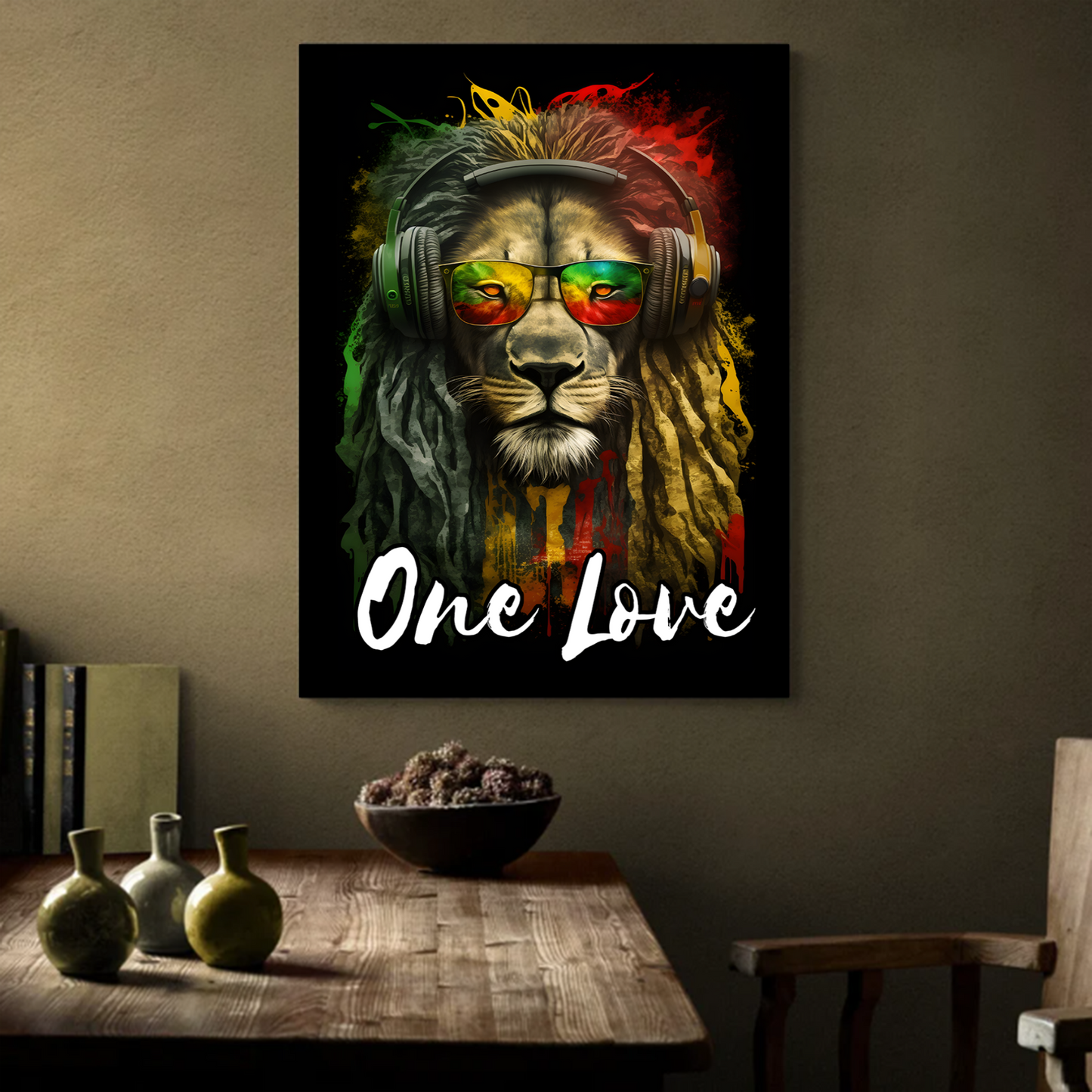 Reggae Music Lion One Love Canva