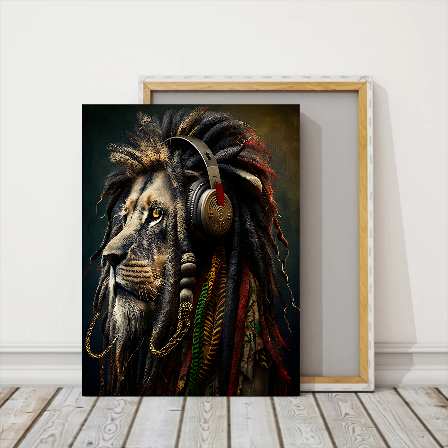 Rasta Reggae Lion Canva Wall Art